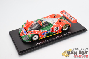 USED S=1/43 Spark スパーク 43LM91 Mazda マツダ 787 B n55 Winner LM1991 RENOWN レナウン #55 中国製 現状渡し