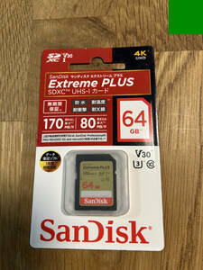 SanDisk サンディスク　エクストリームプラス　64GB　SDXC　UHS-Ⅰ　メモリーカード　U3 V30 Class10 4K対応