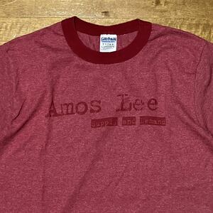 AmosLee エイモス・リー Tシャツ GILDAN 2枚タグ Sサイズ リンガー 音楽 USA古着