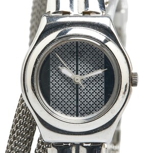 スウォッチ IRONY 腕時計 クオーツ シルバー文字盤 ステンレススチール レディース Swatch 【中古】