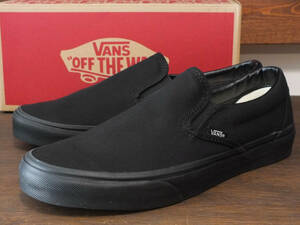 新品 11.0 29.0cm USA企画 VANS CLASSIC SLIP-ON BLACK/BLACK バンズ ヴァンズ クラシック スリッポン ブラック