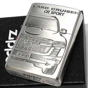 ZIPPO ライター TOYOTA ランドクルーザー GR SPORT ジッポ トヨタ全面監修 ランクル LAND CRUISER 車 シルバー 両面加工 かっこいい 彫刻