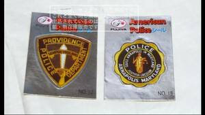 FUJIYA American Police 不二家 アメリカンポリス シール No.12ロードアイランド州 プロビデンス市警/No.19メリーランド州 アナポリス市警