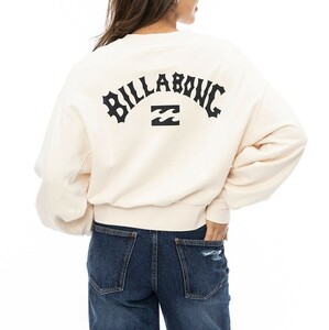 ★送料無料★2024秋冬 新品【BILLABONG/ビラボン】ARCH LOGO SWEAT CREW トレーナー WCP レディースM BE014005