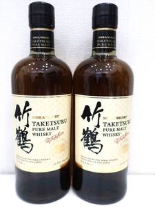 ２本【未開栓】NIKKA WHISKY ニッカ ウイスキー 竹鶴 TAKETSURU ピュアモルト 700ml 43％ ジャパニーズ【富】　