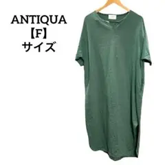 H204 ANTIQUA アンティカ ワンピース F グリーン 無地