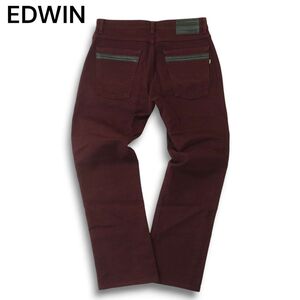 EDWIN エドウィン 秋冬 S403S 防風 裏起毛★ チェック ストレッチ デニム パンツ ジーンズ Sz.33　メンズ バイク 日本製　A4B05273_A#Q