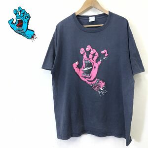 G2199-F-N◆ old ◆ 00s ◆ anvil アンビル サンタクルーズ 半袖Tシャツ カットソー プリント ◆ sizeXL コットン100 ブラック 古着 メンズ