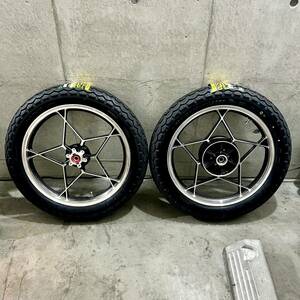 売り切り【新品】GSX250E GSX400E GS400用星キャスセット 星形 星型 キャストホイール 当時物 ザリ ゴキ