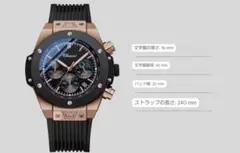 限定特価 ローズゴールド 多機能 クールデザイン 腕時計 42mm