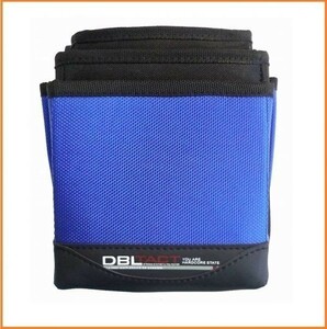 DBLTACT 小型 腰袋 3段 DT-03S-BL ブルー 腰回り道具入れ 工具ポケット 工具収納 摩擦に強いバリスティック加工