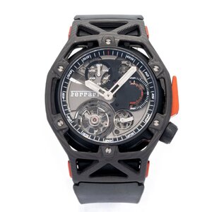 【限定70本】Hublot/ウブロ TECHFRAME テクノフレーム FERRARI フェラーリ 408.QU.0123.RX トゥールビヨン クロノグラフ カーボン #jp2828