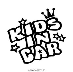 ゆうパケット送料無料 KIDS IN CAR オリジナル カッティングステッカー POP 可愛い JDM USDM 北米 US風 キッズサイン ミニバン SUV