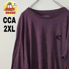 usa古着 CCA ロンT ロングTシャツ 2XL えんじ フライフィッシング