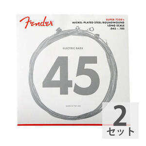 フェンダー Fender Bass Strings Nickel Plated Steel 7250M 45-105 エレキベース弦×2セット