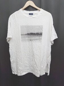 ◇ ⊂Φ SHIPS シップス フォトプリント 半袖 Tシャツ　カットソー ONE SIZE ホワイト メンズ P