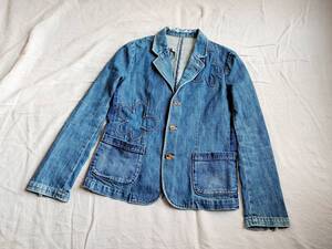 レア 01AW D.A.V.F期 初期 undercover アンダーカバー ジャケット クローバー デザイン インディゴ RARE JAPANESE LABEL DENIM JACKET ★12