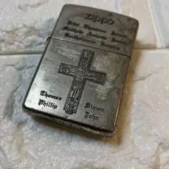 Zippo ライター 十字架の彫刻