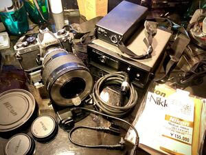 Nikon FM2＋Medical-NIKKOR 120mm(M=1/11) 1:4 AC UNIT LA-2 LD-2 付き ジャンク品！