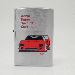 1円～絶版/ヴィンテージ Zippo ジッポー World Super special Cars F40 スーパーカー フェラーリ ほぼ新品同様 保管品 USA製 送料無料