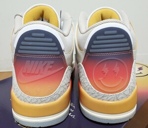 稀少 31cm 新品 NIKE AIR JORDAN 3 RETRO SP J BALVIN SUNSET US13 ナイキ エア ジョーダン バルヴィン サンセット SNKRS購入 未使用