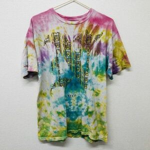 (No.315)heffメンズTシャツ(サイズ：M)タイダイ柄ピンク/白/黄