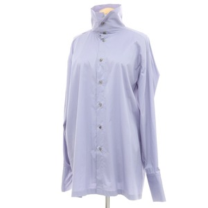 【中古】イッセイミヤケ ISSEY MIYAKE 2024年秋冬 MINUTIAE SHIRT スタンドカラーシャツ アサガオパープル【表記なし（L位）】