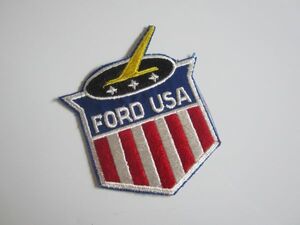 ビンテージ フォード FORD USA Ford 青 外車 ロゴ ワッペン/刺繍 エンブレム 自動車 カスタム 202