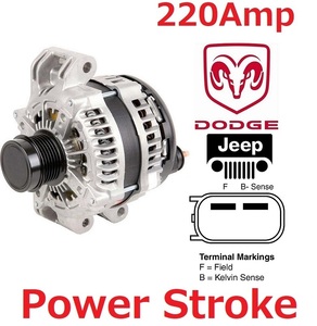 ▲▲▲ パワーストローク ★ 新品 220アンペア 2011-2023y 3.6L ジープ グランドチェロキー オルタネーター ダイナモ