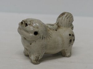 【関東初荷20 唐物 中国 磁州窯 狛犬形 水滴 / 御深井 高麗犬 瀬戸 江戸時代 】　