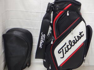 Titleist タイトリスト 9.0型アスリートスタッフ★中古★（BKｘWH×)ゴルフ キャディバック