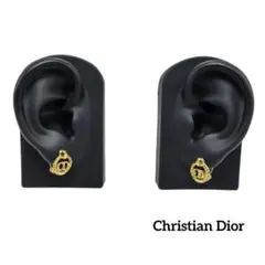 【極美品】Christian Dior イヤリング 小ぶり CD ゴールド