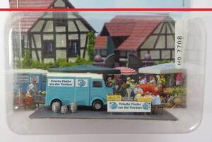 Busch HO 1/87 Mini world Stall with Fishes 魚を売る屋台 露店 ジオラマ ヴィネット ミニチュア フィギュア Citroen シトロエン HY