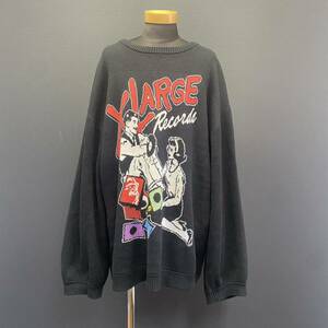 X-LARGE LISTEN TO THE RECORD SWEATER エクストララージ レッスン トゥー ザ レコード セーター size XL ブラック