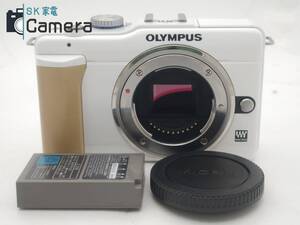 【中古】 OLYMPUS E-PL1s オリンパス ホワイト 電池 付