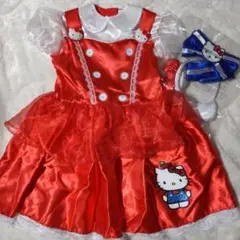 ハローキティ　子供用　ドレス☆サンリオ　ハロウィン　仮装　コスプレ　レッド