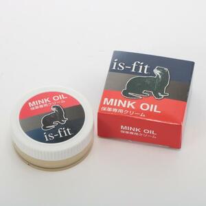 ☆ 30g ミンクオイル イズフィット 靴ケア用品 無色 定番 保革剤 ツヤ出し 靴磨き 油性 オイル仕上げ専用クリーム