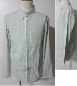メンズ TAKEO KIKUCHIタケオキクチ 長袖シャツ 2 薄い緑系グレー 綿