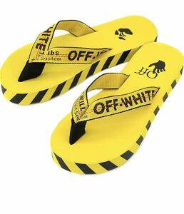 新品★OFF WHITE オフホワイト ヴァージル・アブロー ビーチサンダル★イエロー ブラック41 26〜27cm