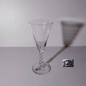 英国スコットランド【Twists Glass Studio】 Mike Hunter ツイストワイングラス ［未使用］アートガラス②イギリス クリスタル