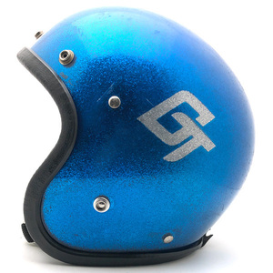 送料無料 BUCO GT BLUE × SILVER METALFLAKE 59cm/ブコ青ブルーシルバービンテージヘルメットレジスタルblue line gtinternational500tx