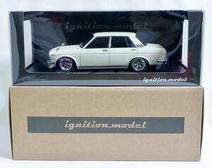 IG 1/18 ダットサン ブルーバード 510 SSS 4Dr ホワイト ロンシャン RECARO イグニッションモデル 0611 Datsun Bluebird SSS (P510) White