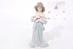 リヤドロ　LLADRO　刻印　陶器製　フィギュリン　女性像　フローラ　/　細密　細工　陶磁器　西洋アンティーク　女神像 .3895