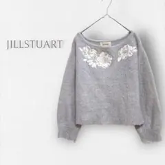 【JILLSTUART/ジルスチュアート】花柄刺繍 ニットカットソー ウール