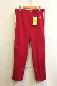 二子玉)Gucci x adidas グッチ × アディダス 22FW タグ付 未使用 Jersey Pant ジャージーパンツ スラックス レッド 48 国内正規