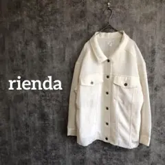 美品♪rienda｜リネンライクフラップポケットジャケット｜定価9900円