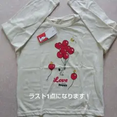 スヌーピー 長袖Tシャツ Love and be Happy130cm