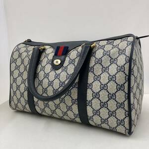 689 GUCCI グッチ ボストンバッグ シェリーライン GG柄 ハンドバッグ オールドグッチ 