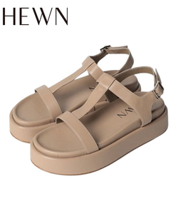 ○★新品未使用　HEWN (ヒューン)　PLATFORM　ダブルソールサンダル　ベージュ　38★○