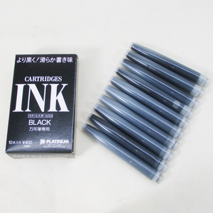 同梱可能 カートリッジインク プラチナ万年筆 水性染料インク SPSQ-400 #1 ブラックｘ１０本入り 日本正規品ｘ３箱/卸